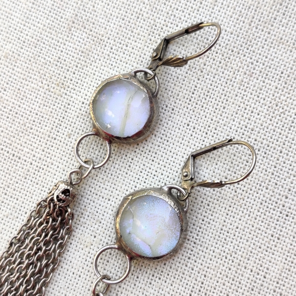 Vintage Jewelry - Vintage long moonstone earrings